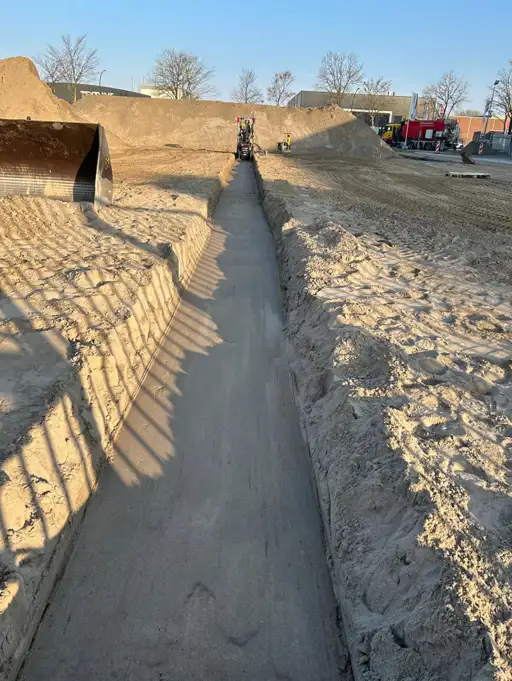 Grondwerk in uitvoering